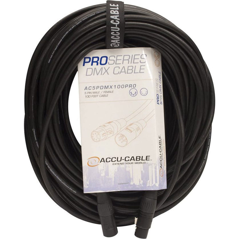 American DJ Accu-Cable AC5PDMX100PRO 5-Pin Pro Series DMX Cable (100')