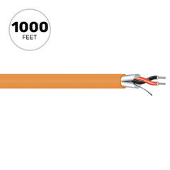 West Penn 454 Miniature 22 AWG 2 Conductor Line Level Audio Cable (Orange, 1000' Roll) Image 1