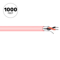 West Penn 454 Miniature 22 AWG 2 Conductor Line Level Audio Cable (Pink, 1000' Roll) Image 1