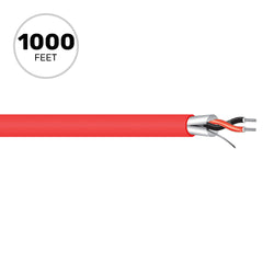 West Penn 454 Miniature 22 AWG 2 Conductor Line Level Audio Cable (Red, 1000' Roll) Image 1