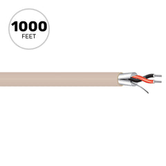 West Penn 454 Miniature 22 AWG 2 Conductor Line Level Audio Cable (Tan, 1000' Roll) Image 1