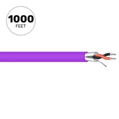 West Penn 454 Miniature 22 AWG 2 Conductor Line Level Audio Cable (Violet, 1000' Roll) Image 1