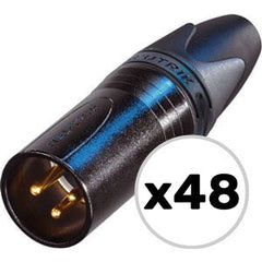 Custom Cable 48x NC3MXX-B Black/Gold Male XLR Image 1