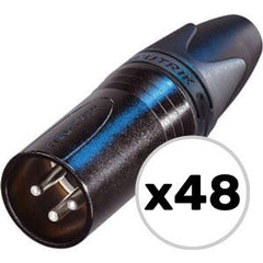 Custom Cable 48x NC3MXX-BAG Black/Silver Male XLR Image 1