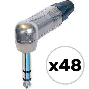 Custom Cable 48x NP3RX Silver/Silver 90º 1/4" TRS