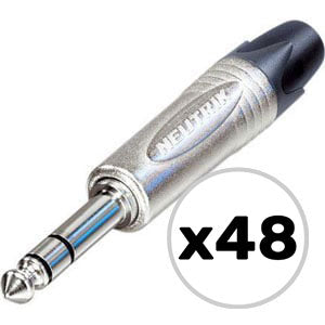 Custom Cable 48x NP3X Silver/Silver 1/4" TRS
