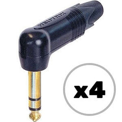 Custom Cable 4x NP3RX-B Black/Gold 90° 1/4