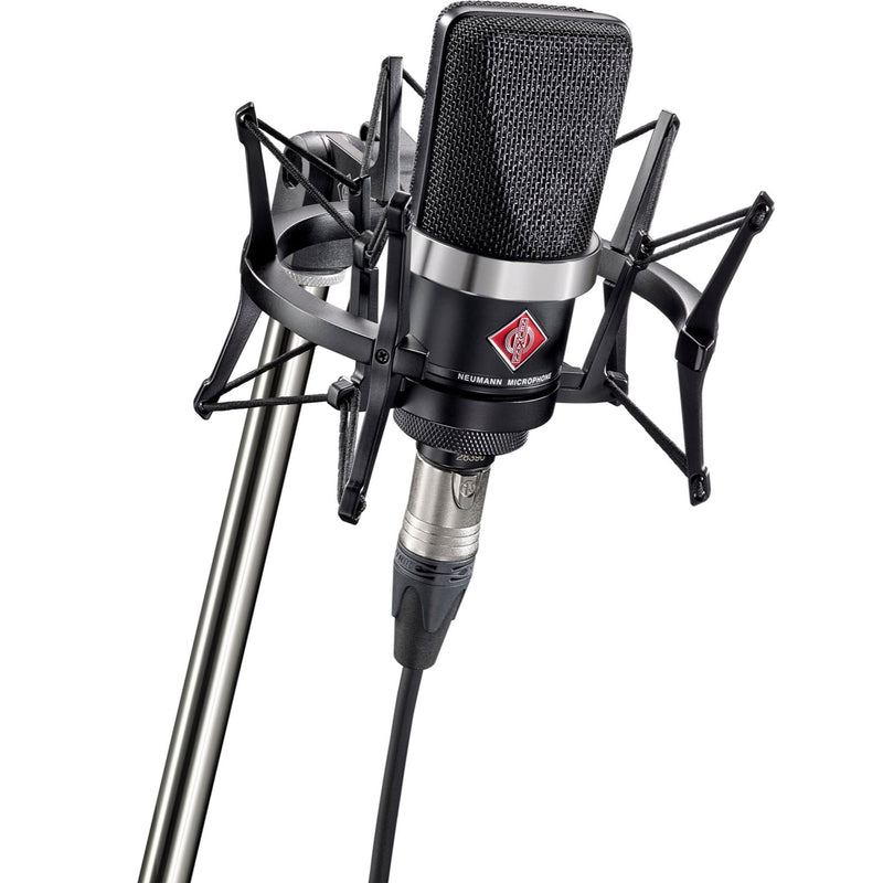 Neumann TLM 102 BK Studio Set Large-Diaphragm Cardioid Condenser Microphone with Shockmount (Black)