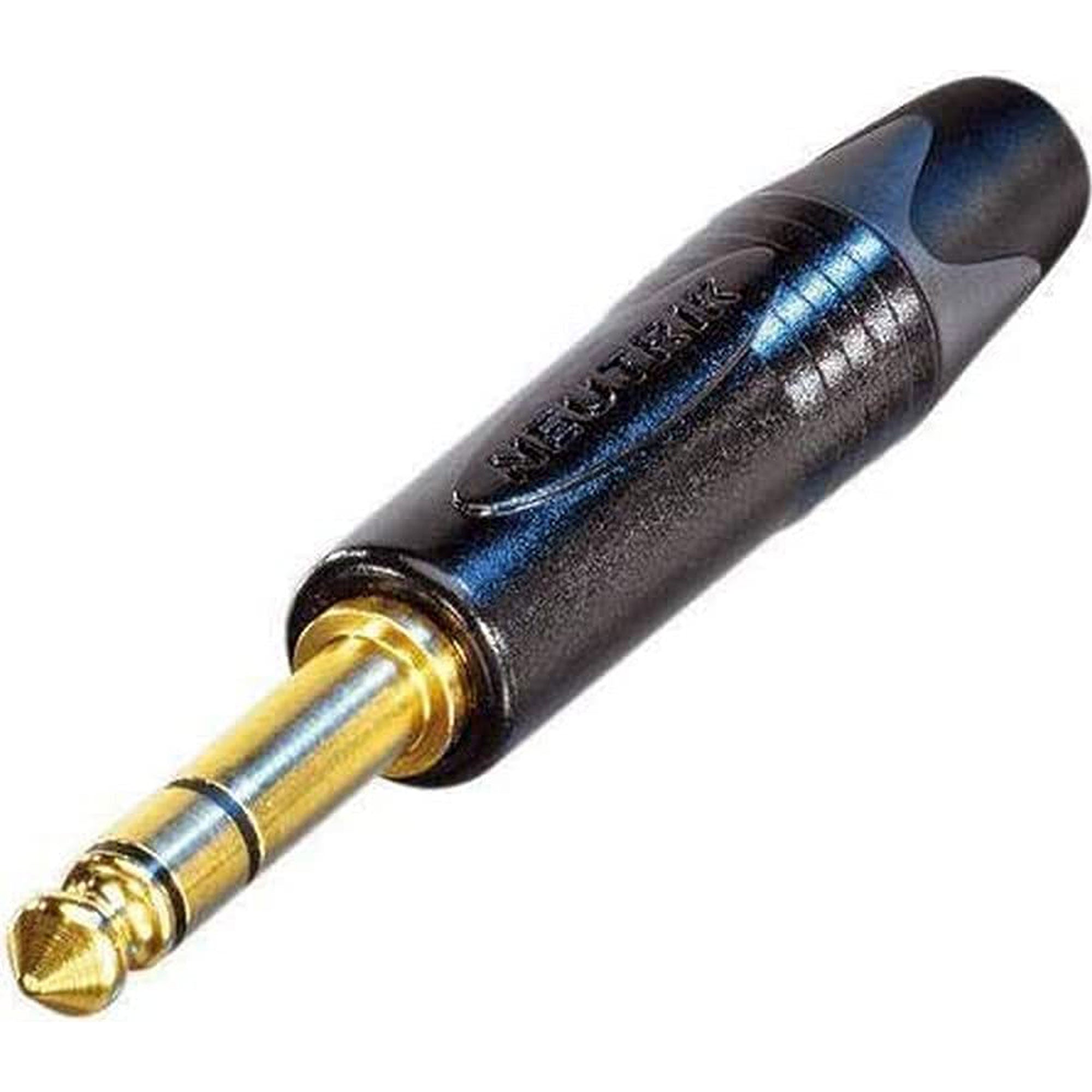 Neutrik NP3X-B Professional 1/4" TRS Stereo Phone Plug (Black/Gold)