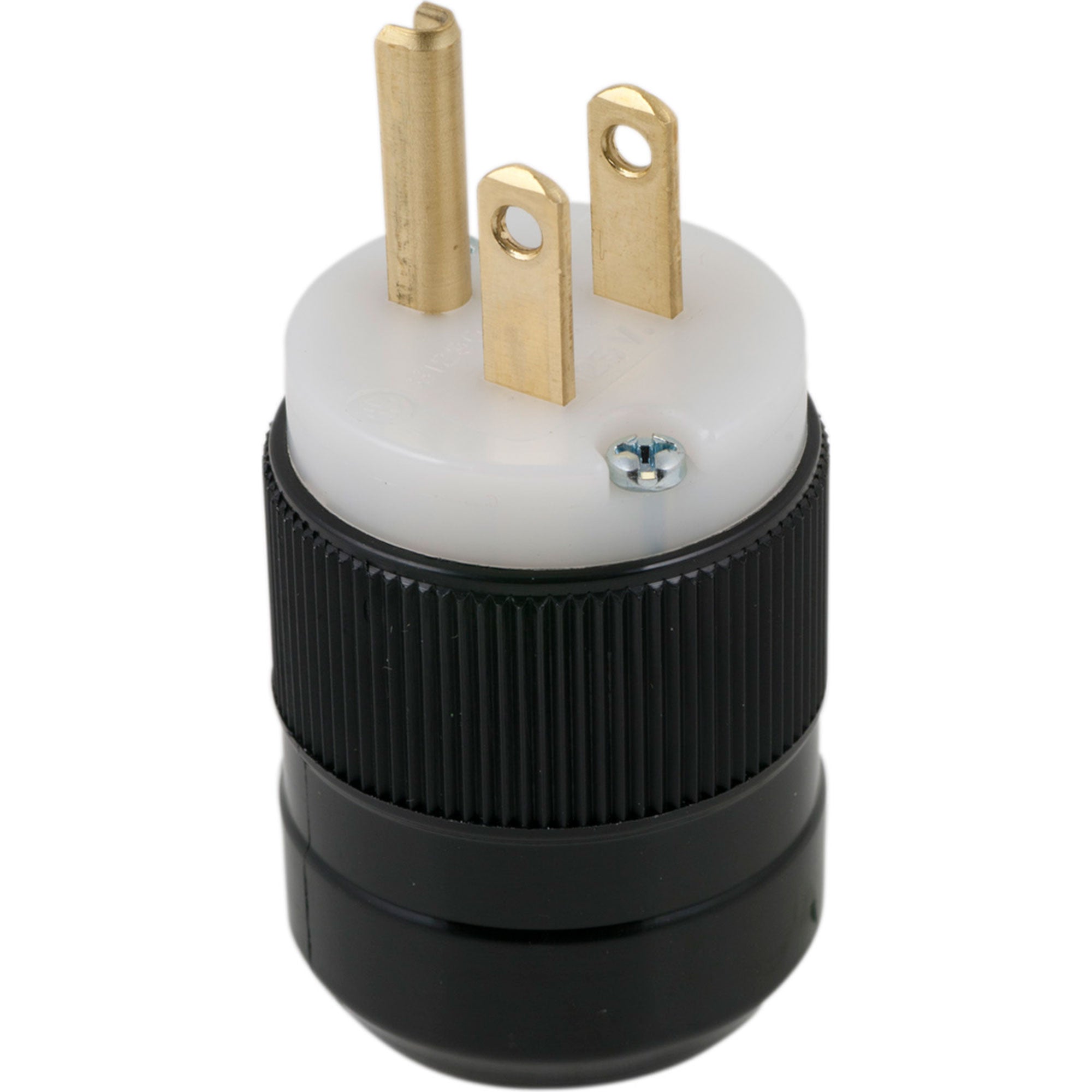 Hubbell HBL5266CM2 15A Industrial Grade Straight Blade Edison Male Plug NEMA 5-15P (Black)