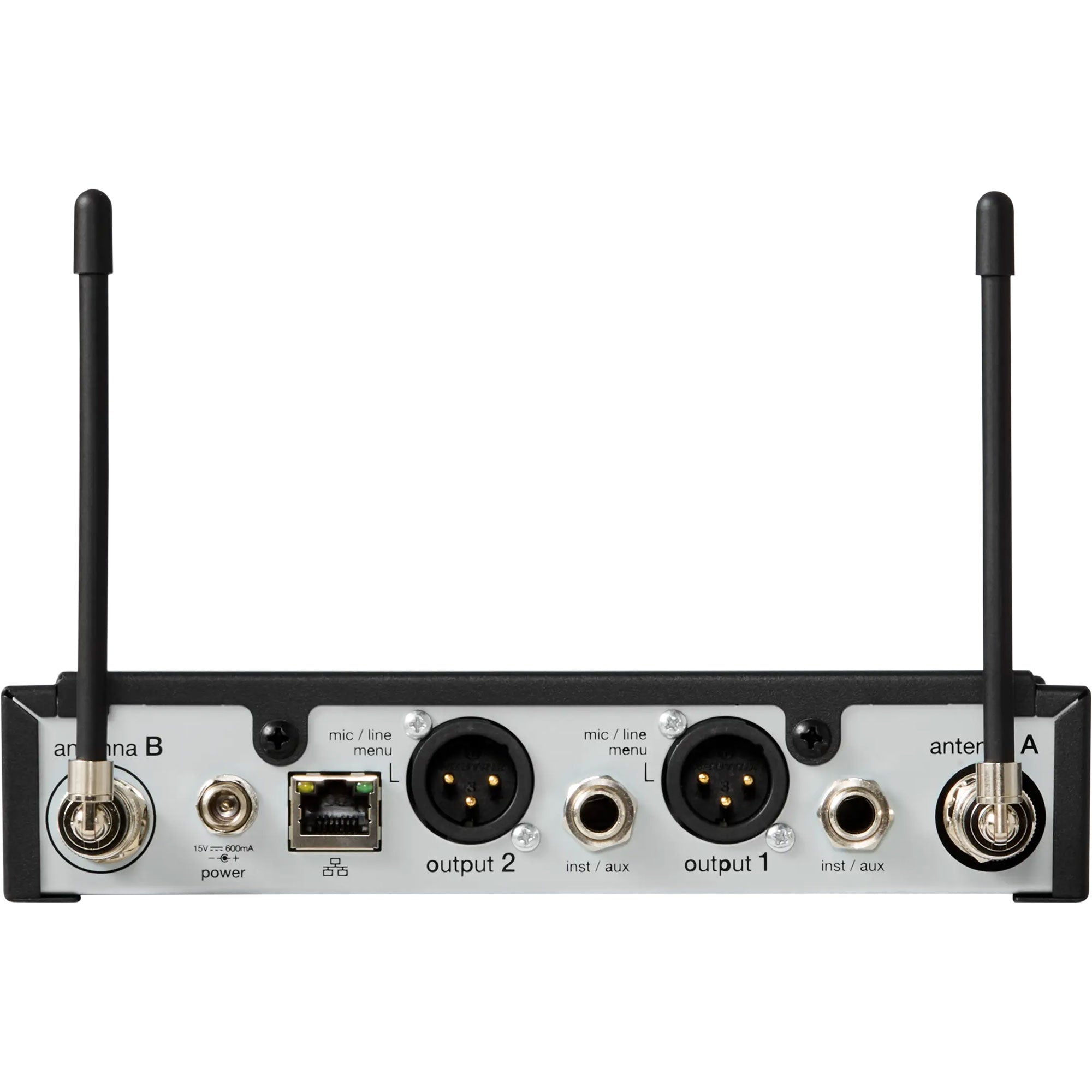 Shure SLXD4D+ Dual-Channel Digital Wireless Rackmount Receiver (G57: 470-608 MHz)