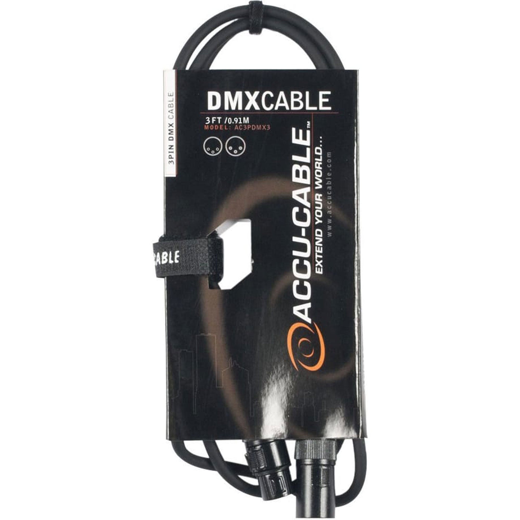 American DJ Accu-Cable AC3PDMX3 3-Pin DMX Cable (3')
