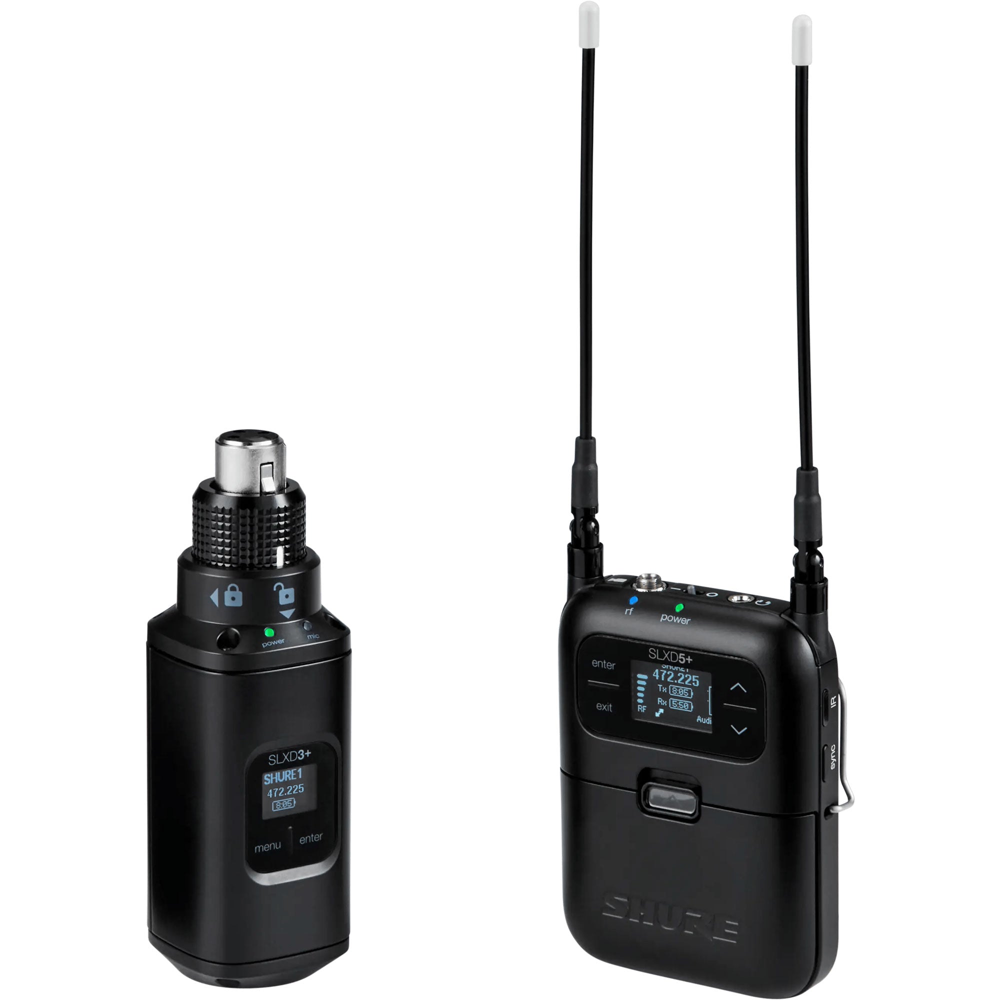 Shure SLXD35+ Digital Camera-Mount Wireless Plug-On Transmitter System (G57: 470-608 MHz)
