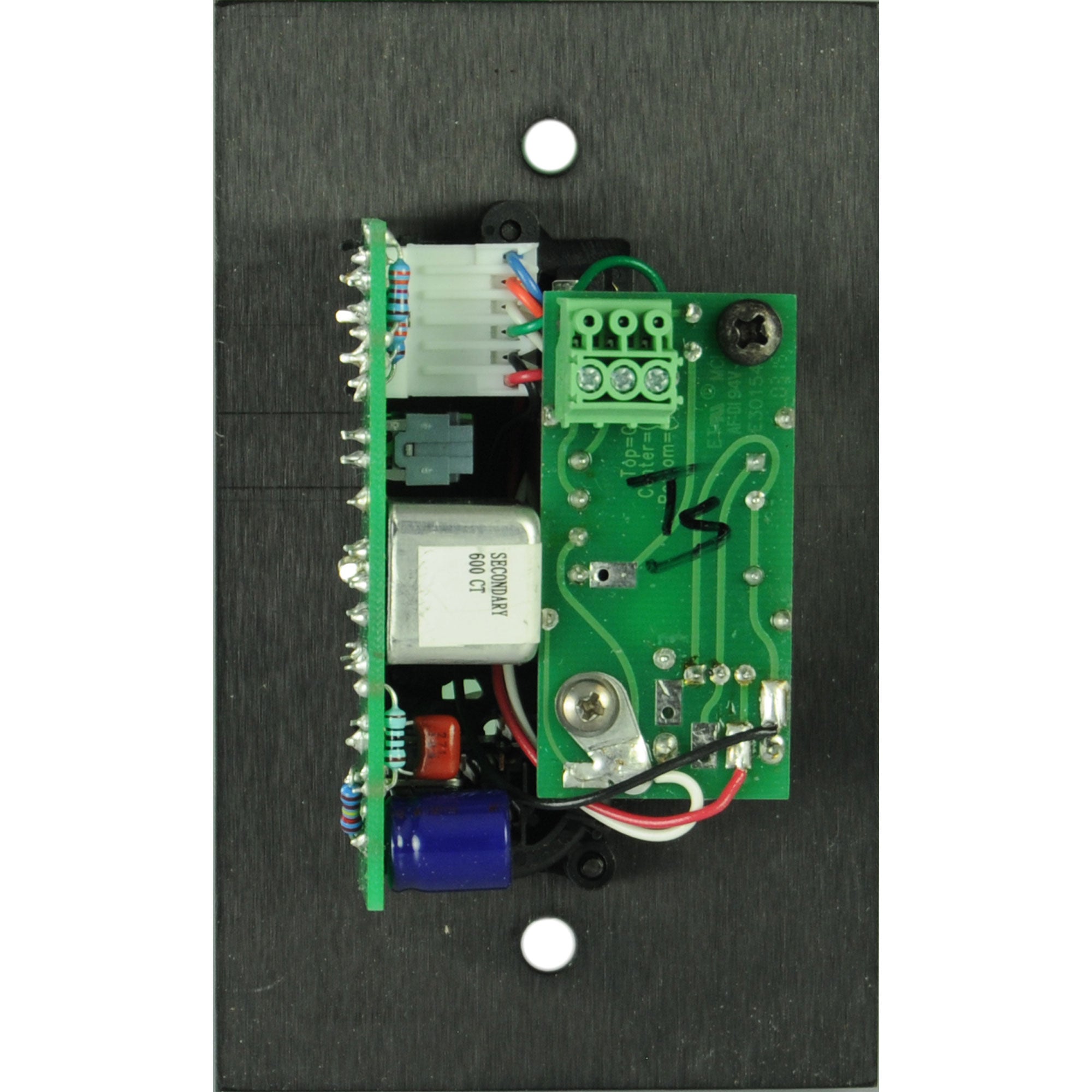 Whirlwind MIP3B 1 Gang Media Input Plate with XLR, 3.5mm TRS, Dual RCA, Level Control (Black)