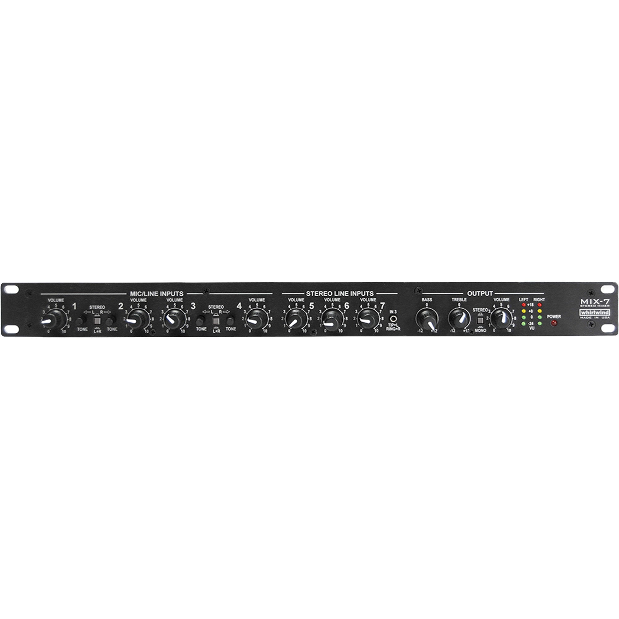 Whirlwind Mix 7 7-Channel Stereo Mic/Line Level Mixer