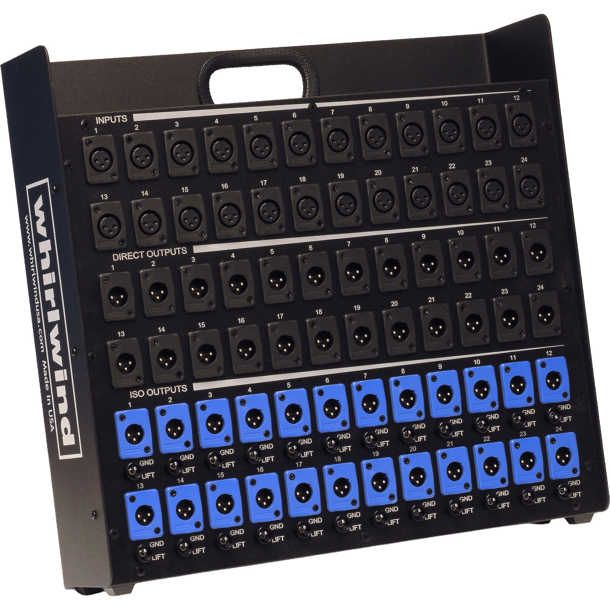 Whirlwind SB16T11G Stage Box Splitter 16 XLRF Ins 32 XLRM Outs (16P/16ISO) with Ground Lift Switch
