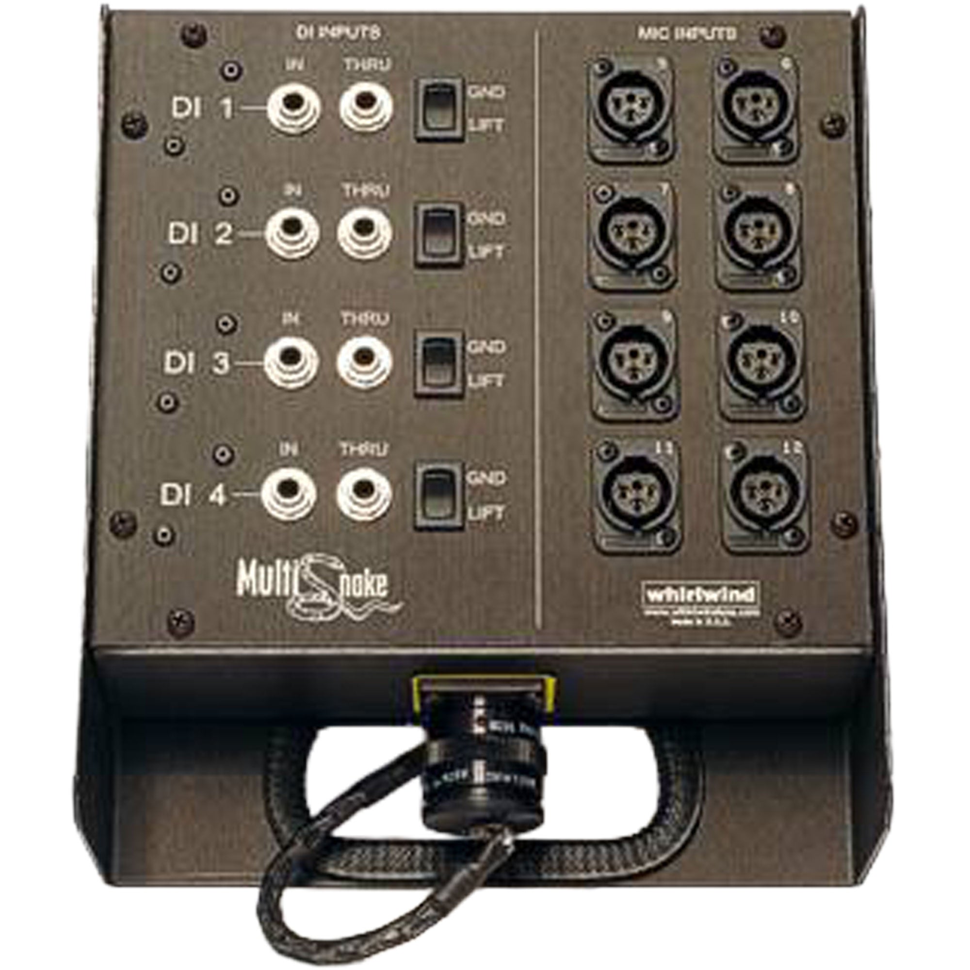 Whirlwind MultiSnake12 Medusa Box to Fan Snake, 8 Mic Lines, 4 DI Lines