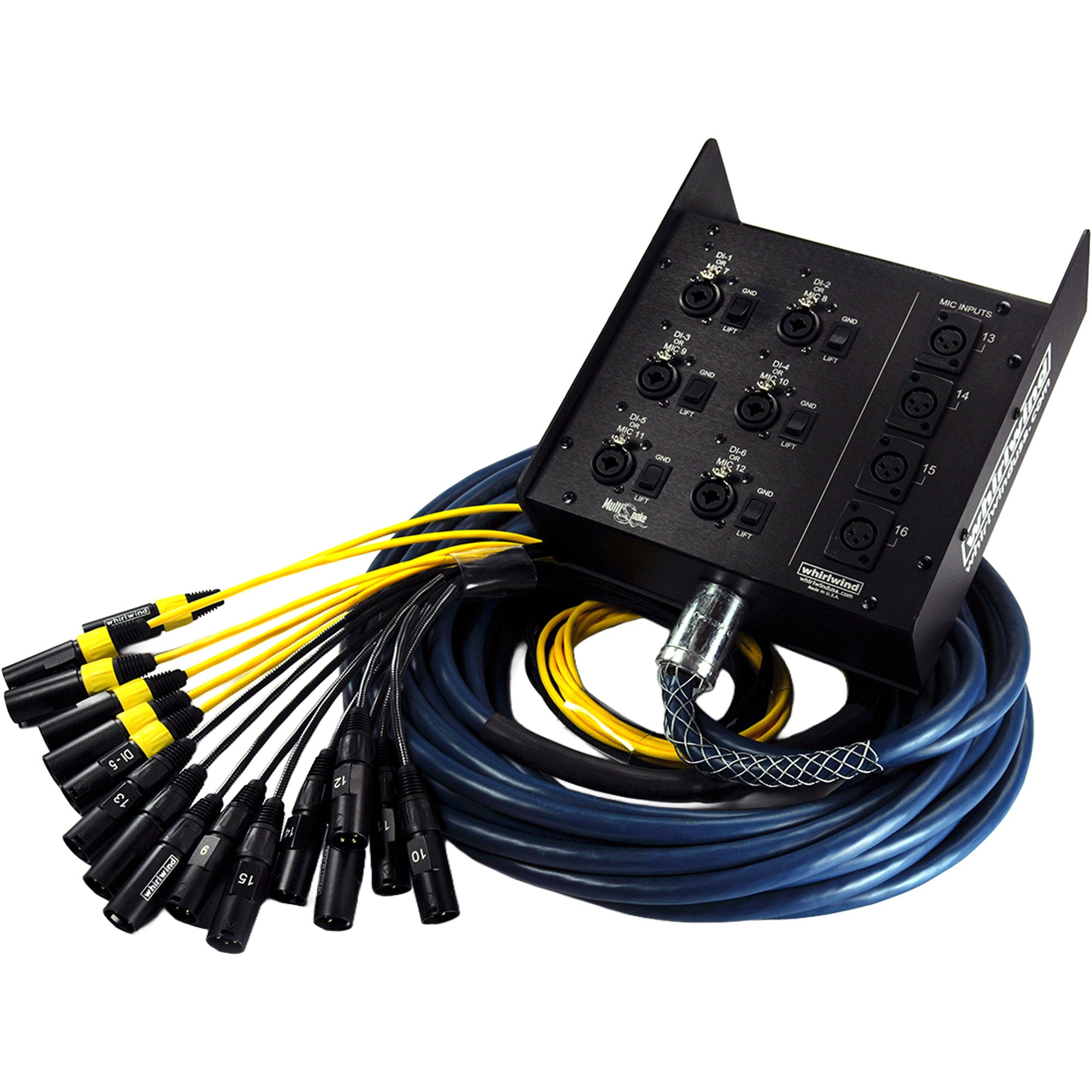 Whirlwind MultiSnake10 Medusa Box to Fan Snake, 4 Mic Lines, 6 Mic / DI Lines