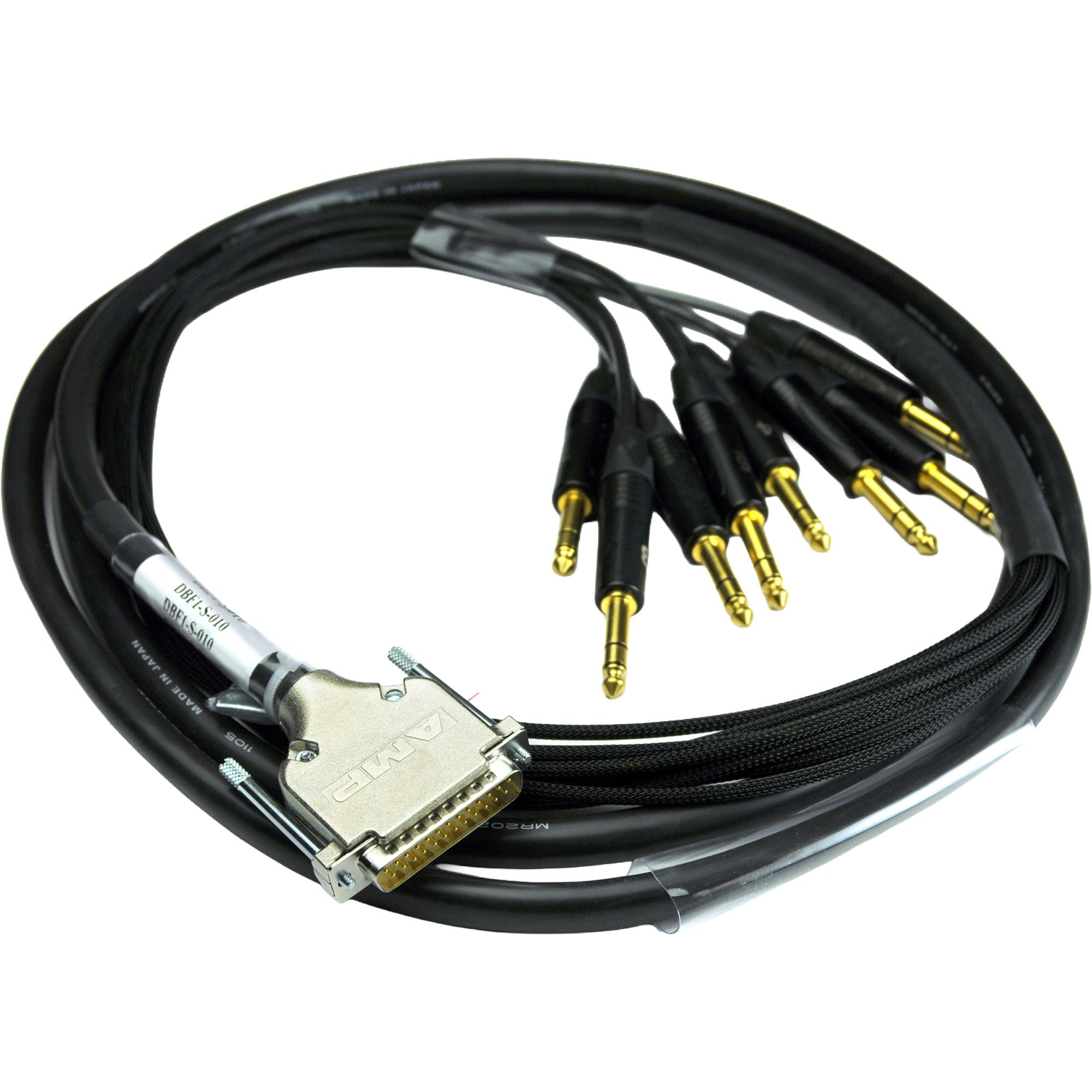 Whirlwind DBF1-S-005 DB25 Male to Fanout with 8 TRS Male, Digidesign / Tascam Pinout (5')