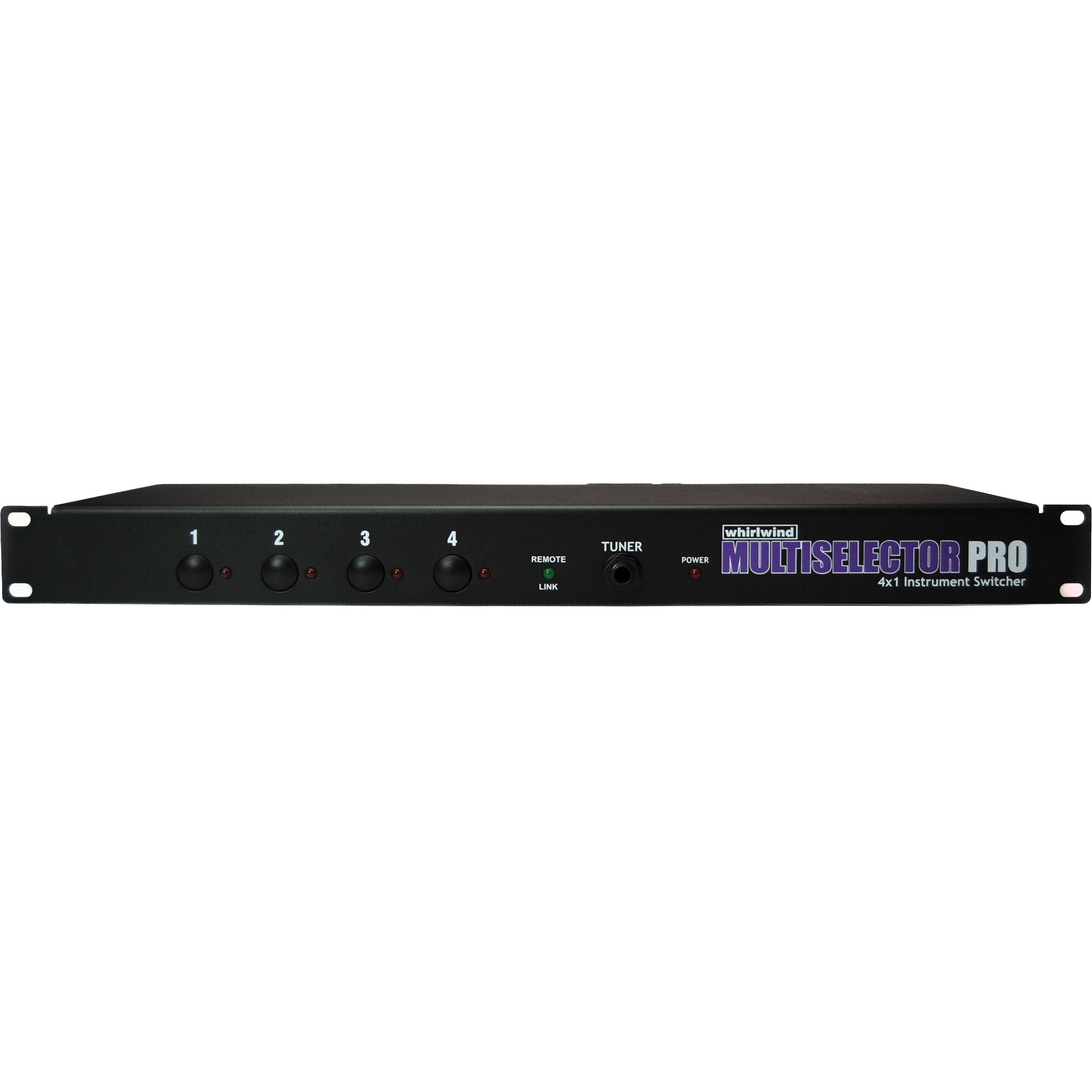 Whirlwind MultiSelector PRO 1U 4-Channel Instrument Switch (4-to-1)