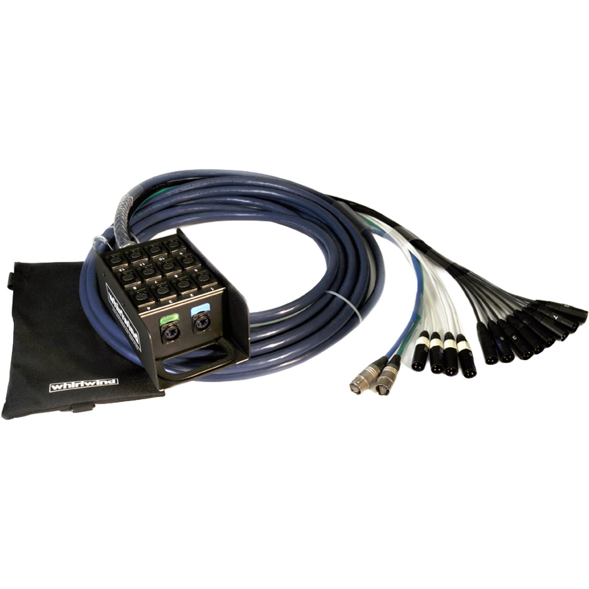 Whirlwind MD-12-2-C6-250 Medusa Data Snake 12-Ch Audio and 2 CAT6 Lines (250')