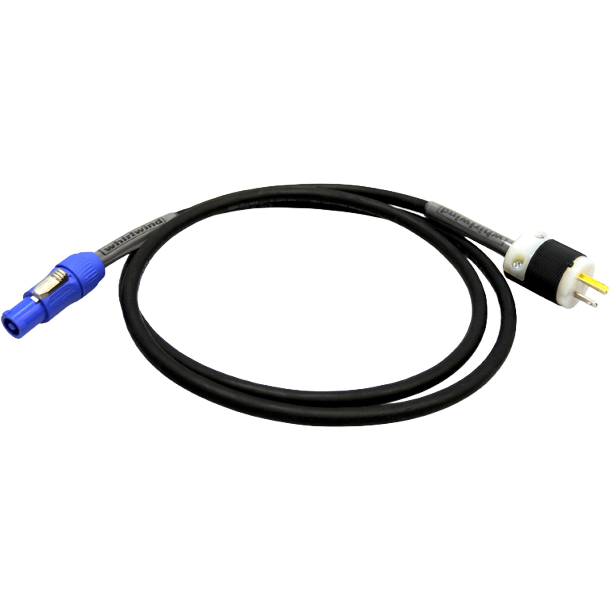 Whirlwind NAC3-515P-050 AC PowerCon Cable NAC3FCA to 15A Edison (50')
