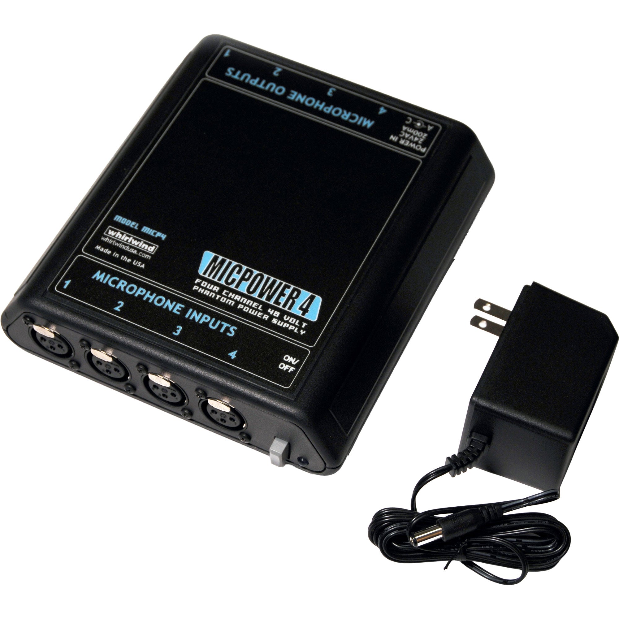 Whirlwind Micpower 4 4-Channel 48V Phantom Power Supply