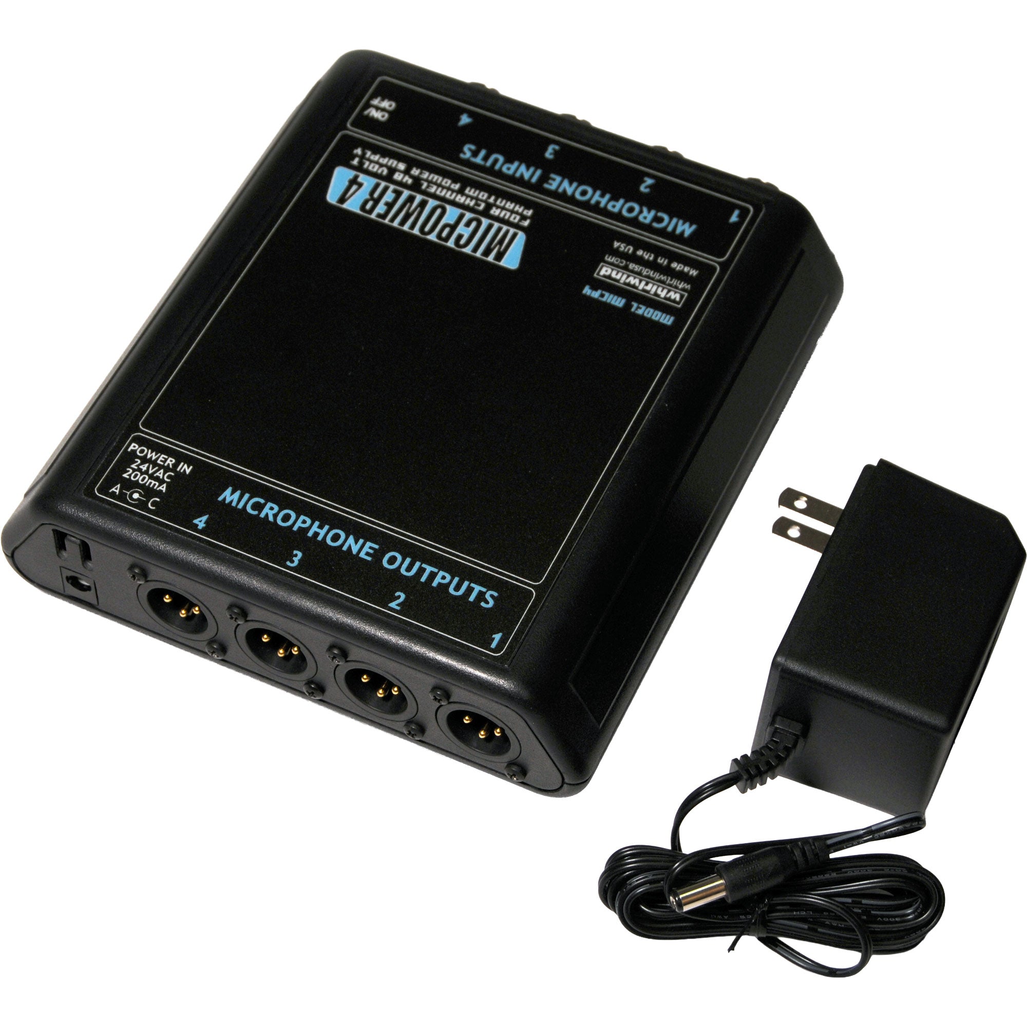 Whirlwind Micpower 4 4-Channel 48V Phantom Power Supply