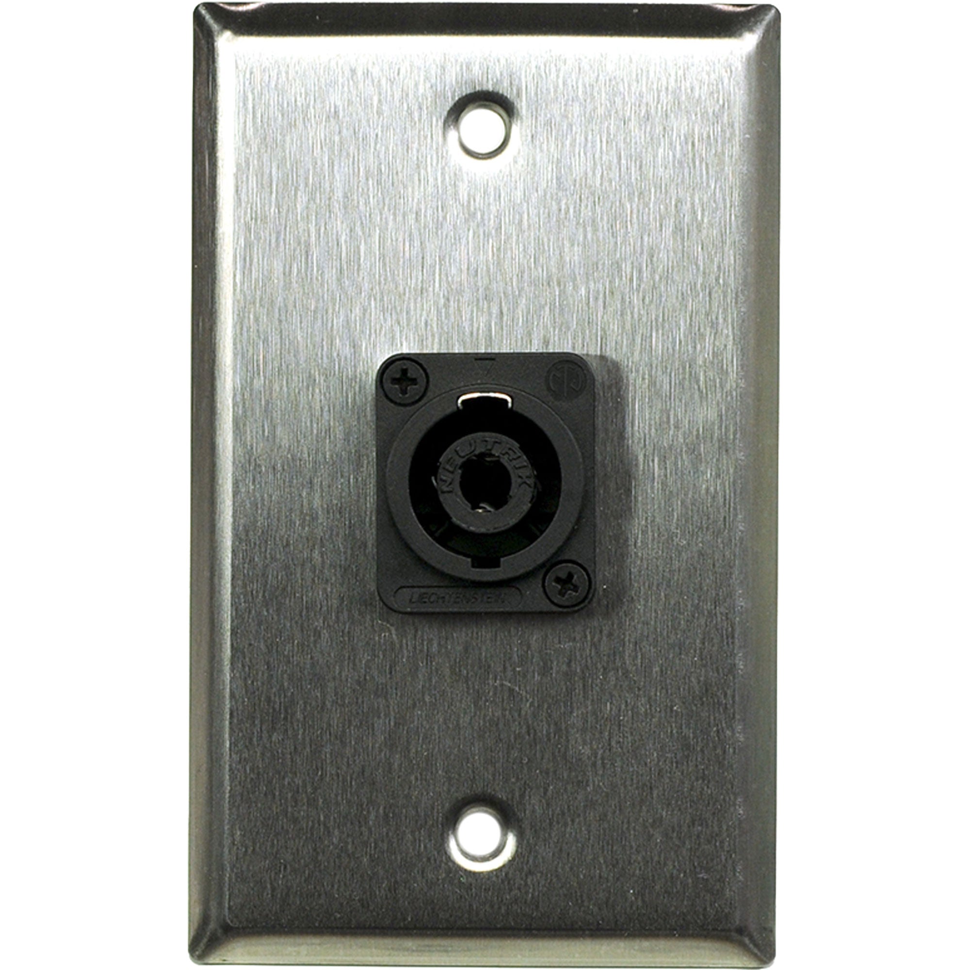 Whirlwind WP1/1NL4 1-Gang Wall Plate with 1 Neutrik NL4 Connector (Stainless Steel)