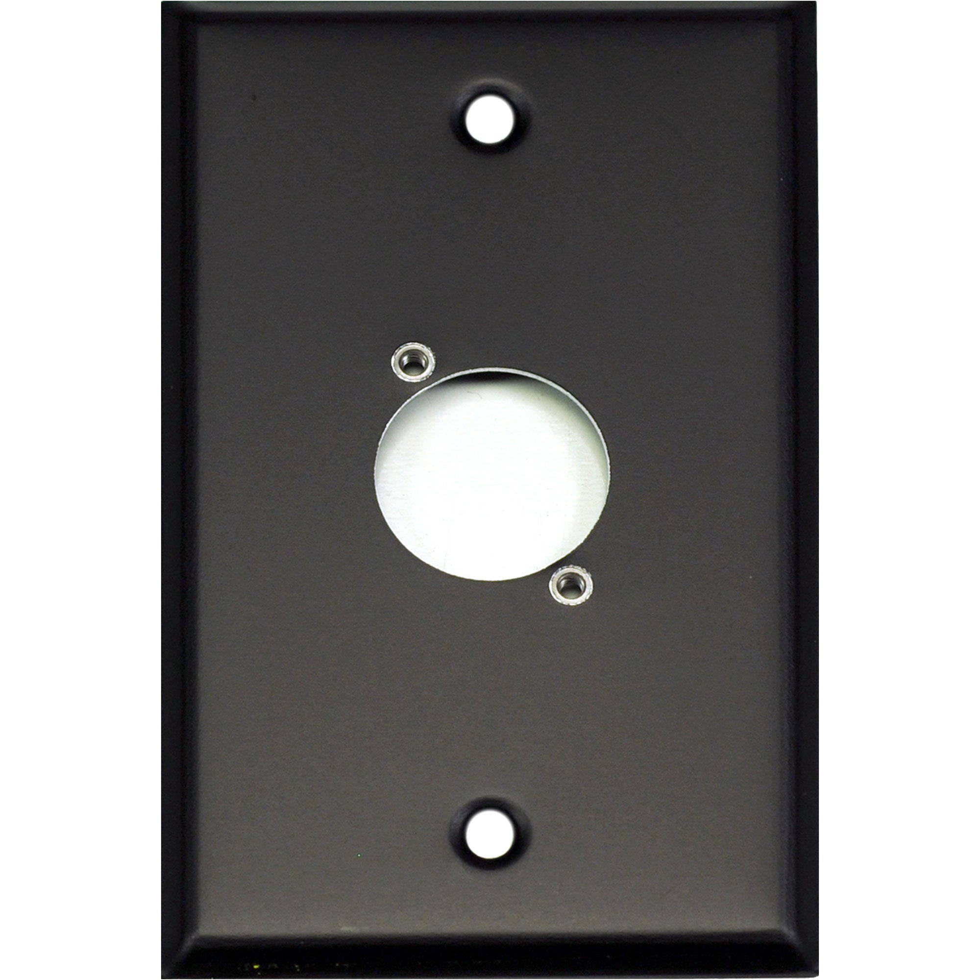 Whirlwind WP1B/1H 1-Gang Wall Plate Punched for 1 Whirlwind XLR Connector (Black)