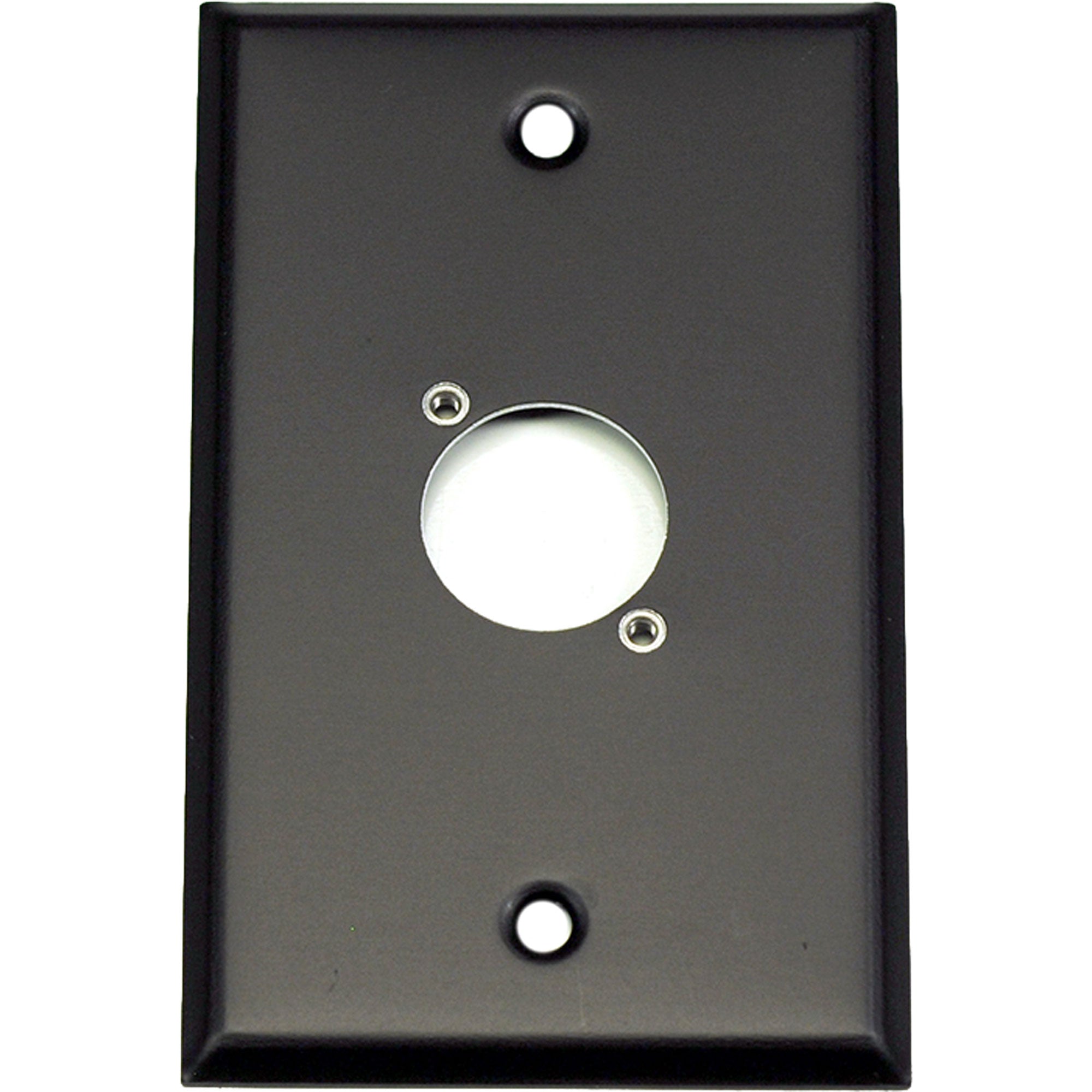 Whirlwind WP1B/1NDH 1-Gang Wall Plate Punched for 1 Neutrik XLR Connector (Black)