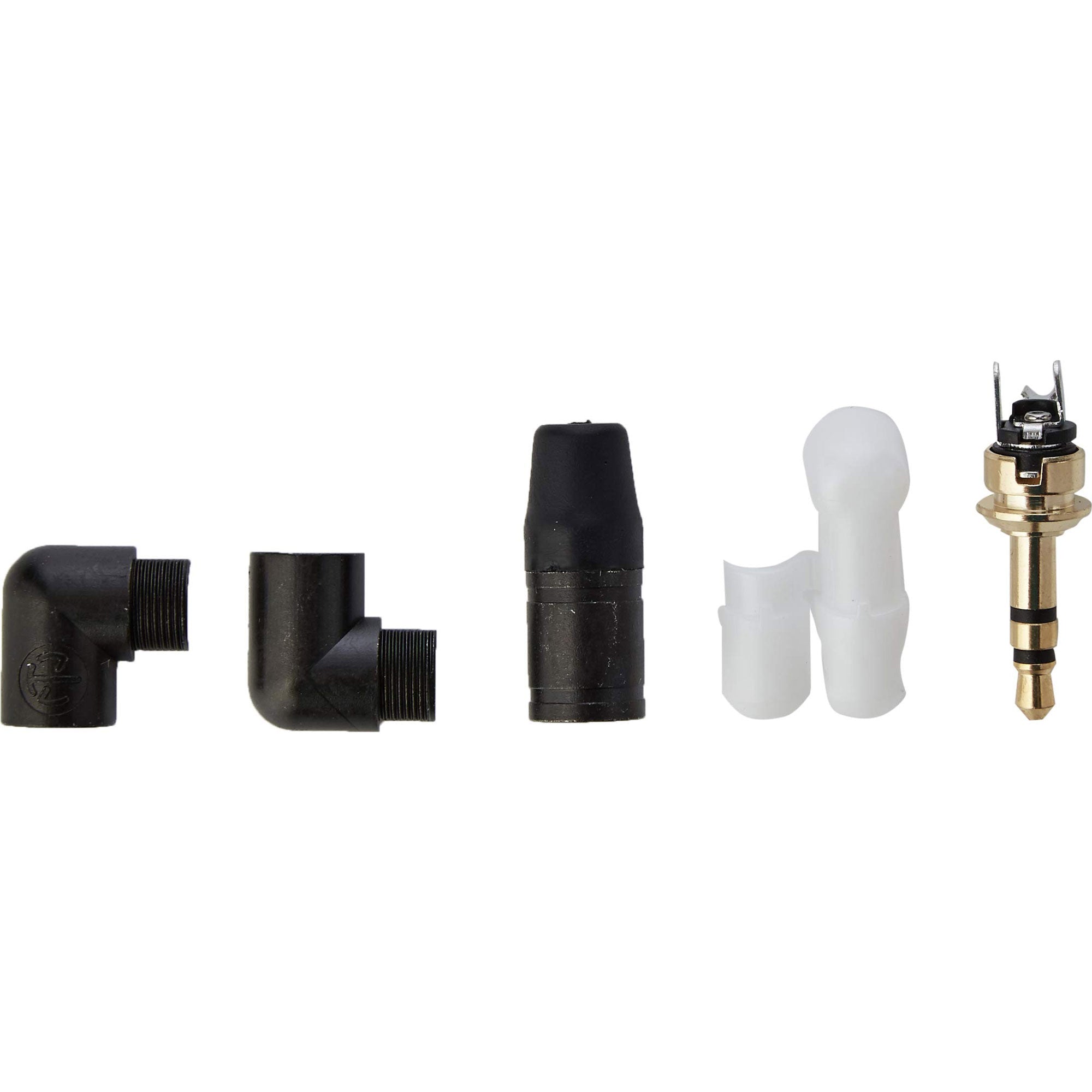 Neutrik NTP3RC-B Right-Angle 3.5mm Stereo Phone Plug (Black/Gold, Box of 100)