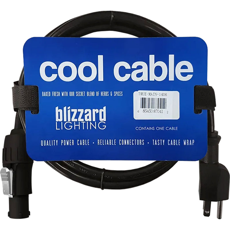 Blizzard PCT-MAIN-1406 Cool Cable powerCON TRUE1 to Edison Main Power Cable (6')