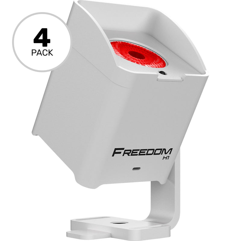 Chauvet DJ Freedom H1 Battery-Powered Wireless LED Wash Light System with 4 Fixtures (White)