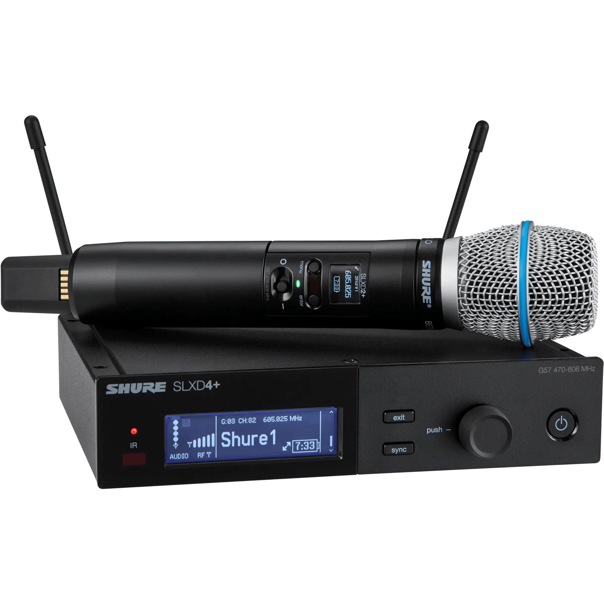 Shure SLXD24+/B87A Digital Wireless Beta 87A Handheld Mic System (G57: 470-608 MHz)