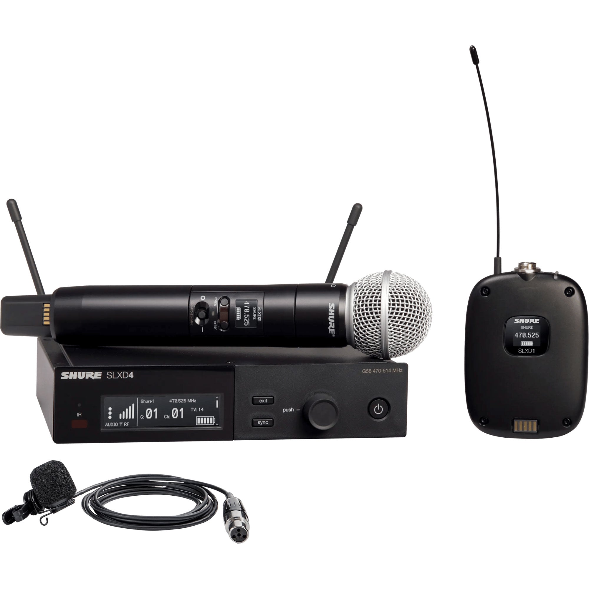Shure SLXD124/85M Digital Wireless Combo Microphone System (H55: 514-558 MHz)