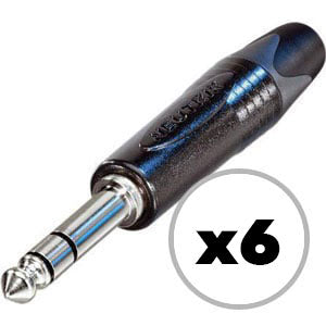 Custom Cable 6x NP3X-BAG Black/Silver 1/4" TRS