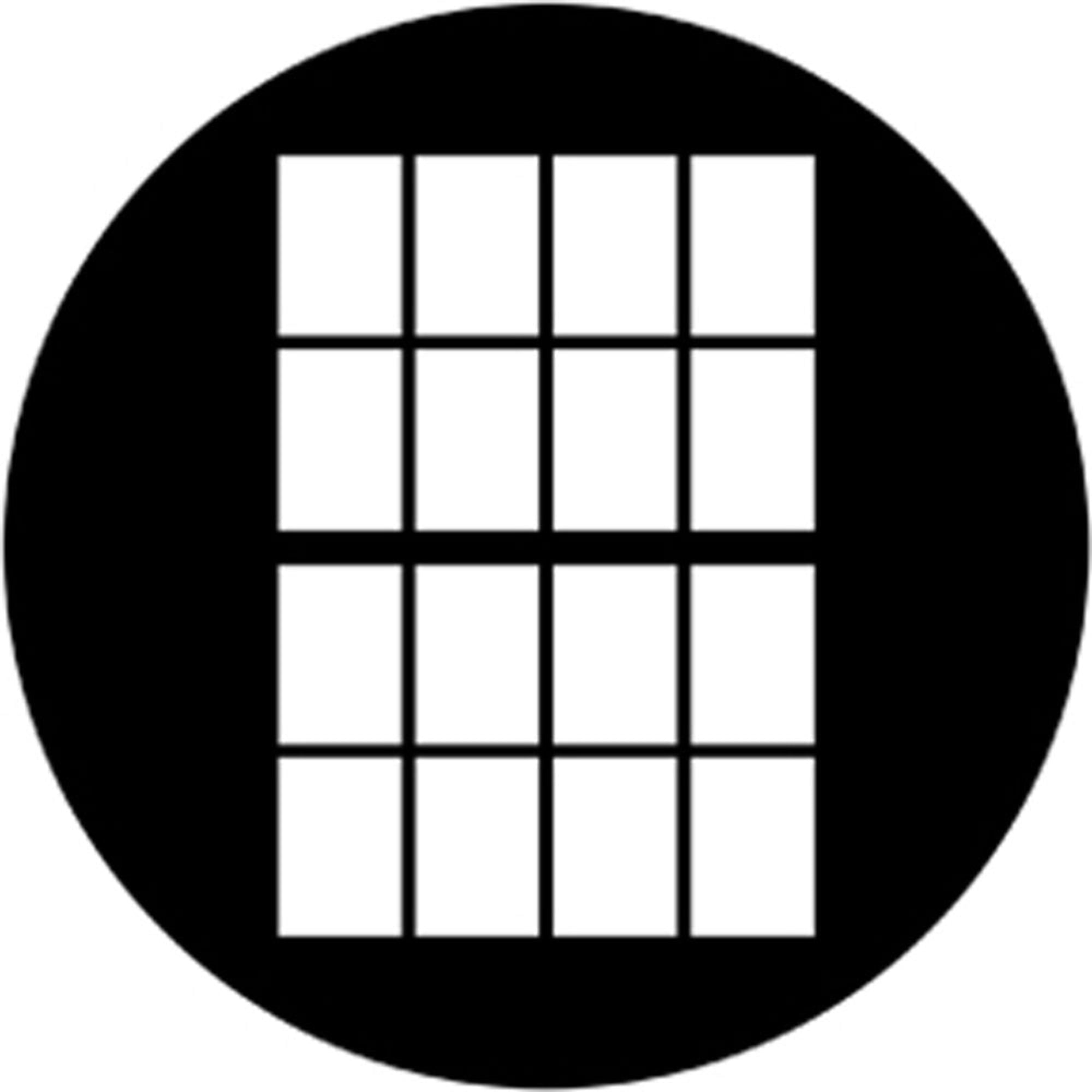 Rosco Standard Steel Gobo #77703 Double Hung Window (Size A 100mm)