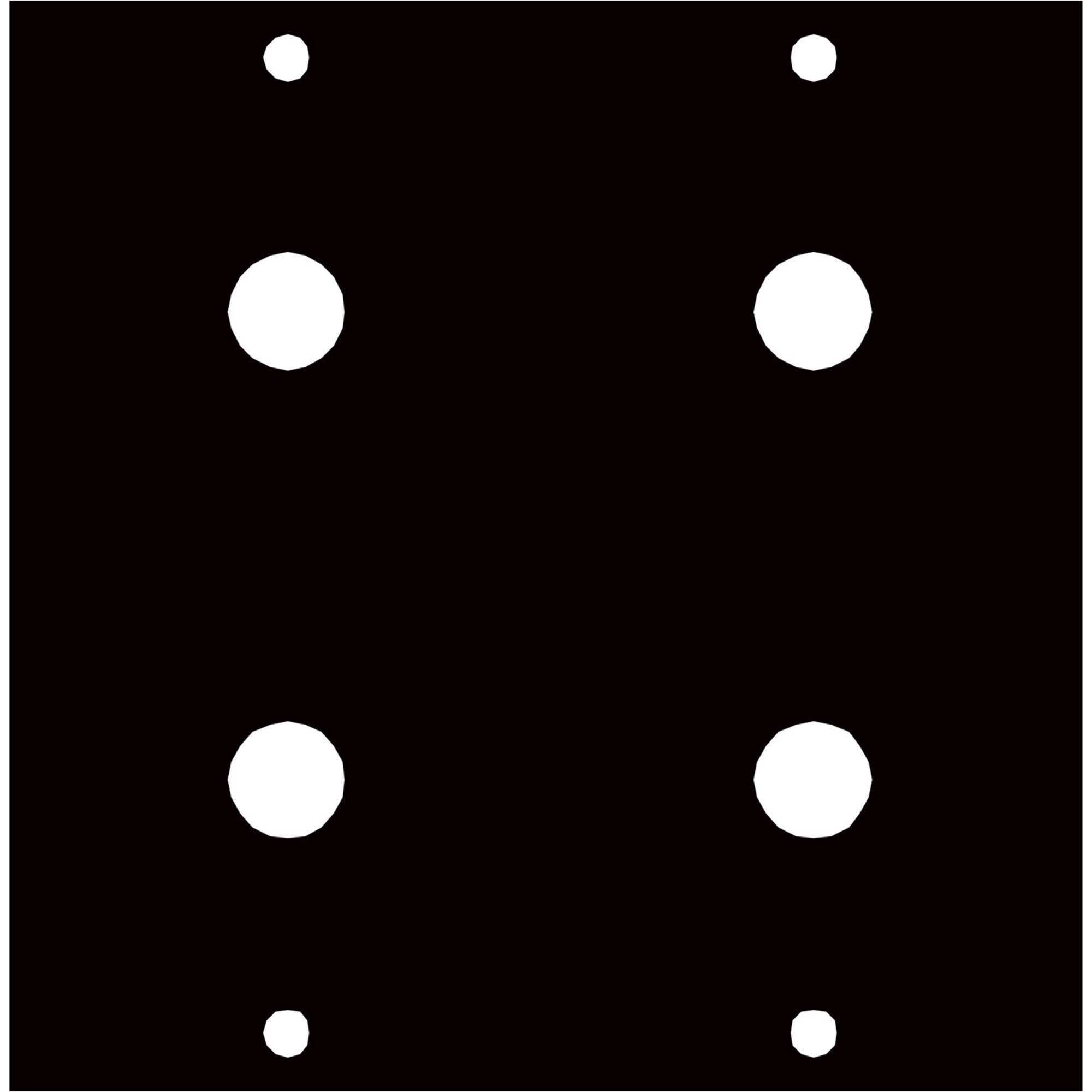 Middle Atlantic UCP-7/16X4 UCP Panel for Four 7/16" Diameter