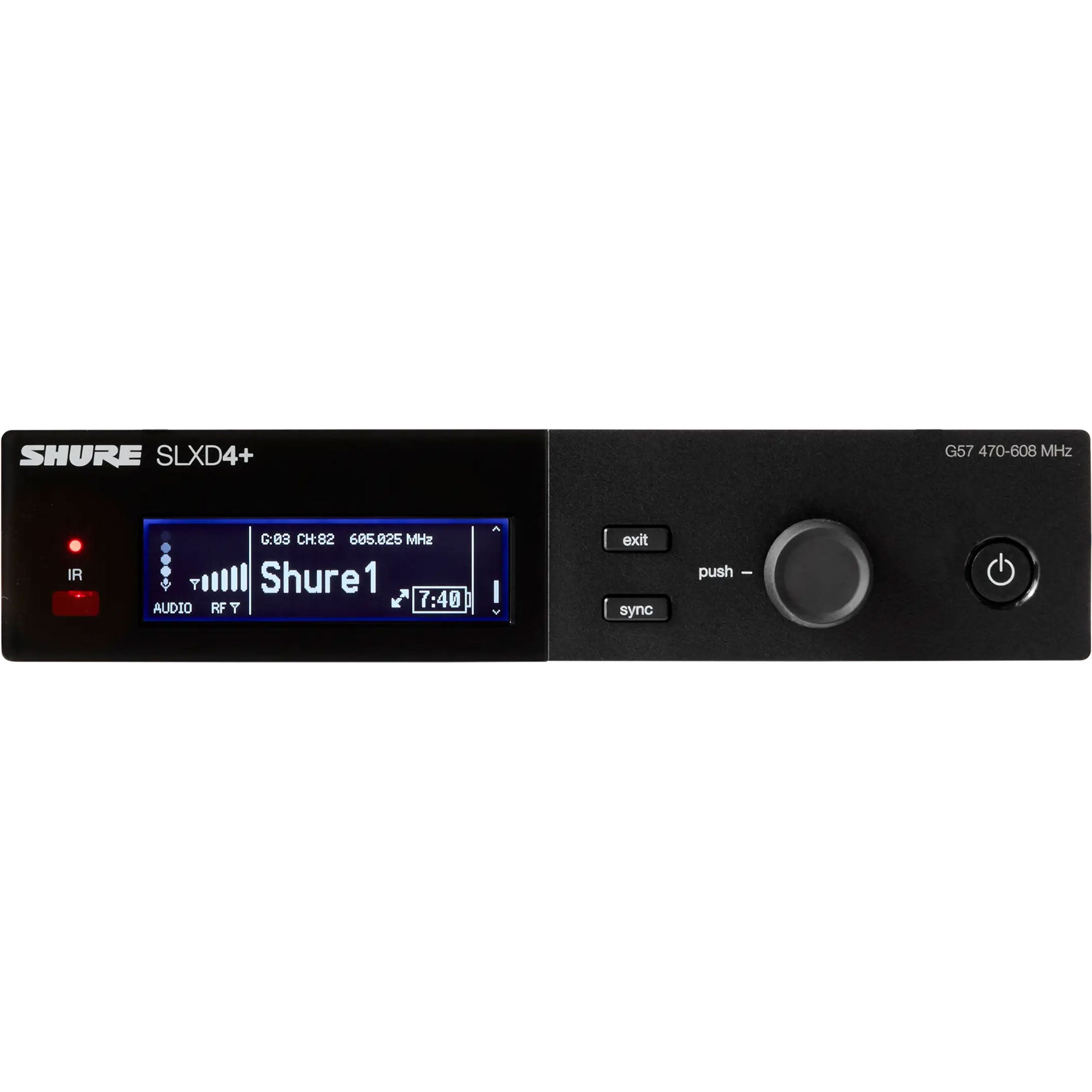Shure SLXD4+ Digital Wireless Rackmount Receiver (G57: 470-608 MHz)
