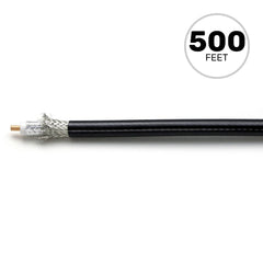 West Penn 810 Flexible RG8 / RG213 12 AWG 50 Ohm Coaxial Cable (Black, 500' Roll) Image 1