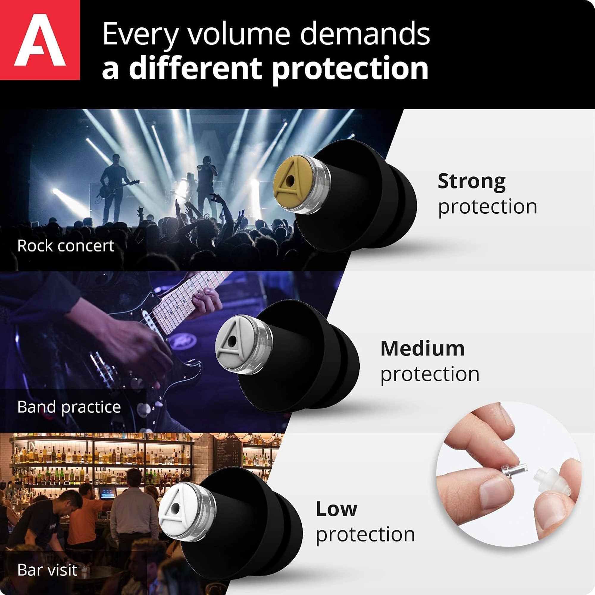 Alpine Hearing Protection MusicSafe Pro Earplugs (Black)