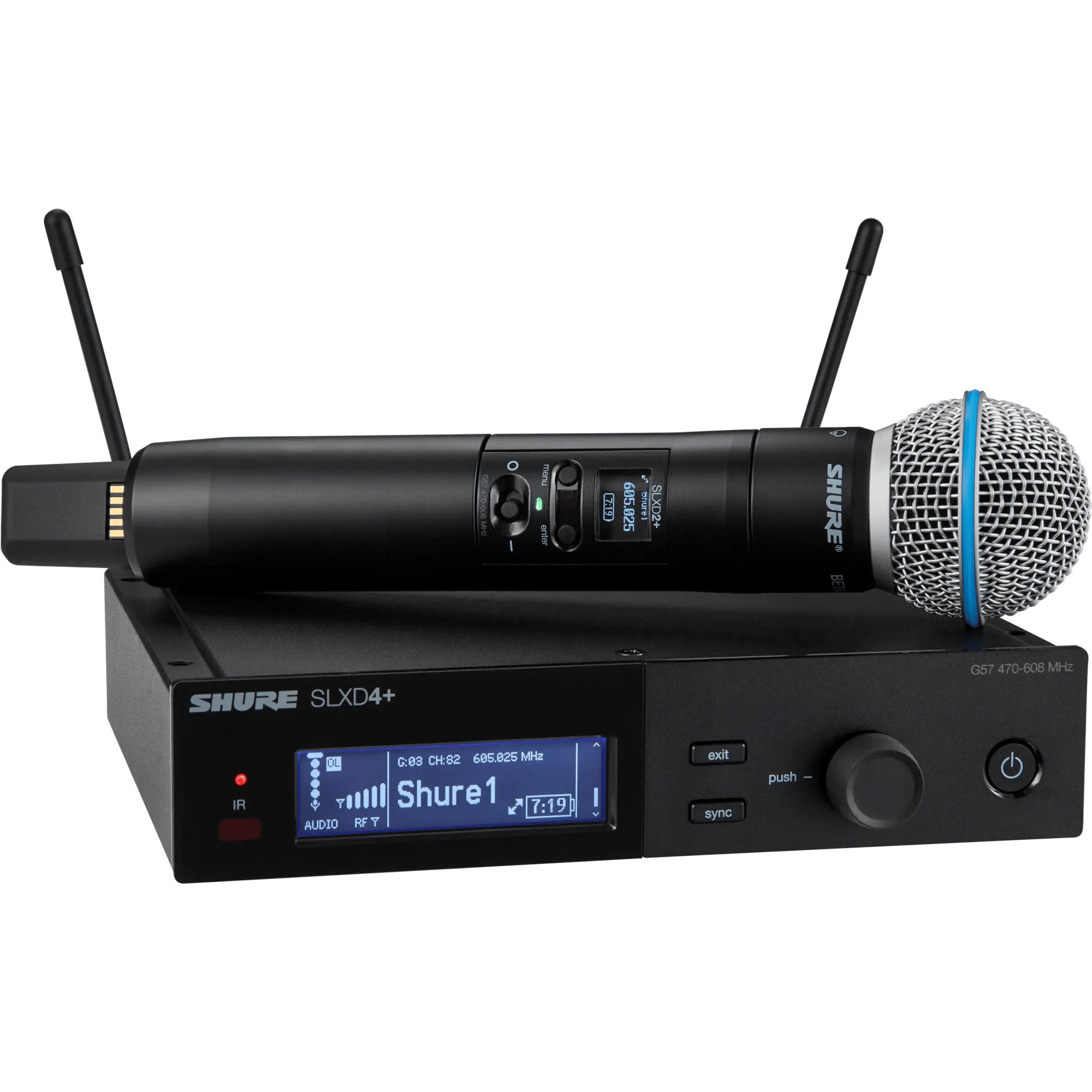 Shure SLXD24+/B58 Digital Wireless Beta 58A Handheld Mic System (G57: 470-608 MHz)