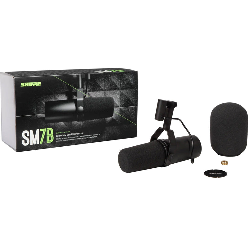 Shure SM7B Cardioid Dynamic Vocal Microphone with FREE 20' XLR Cable