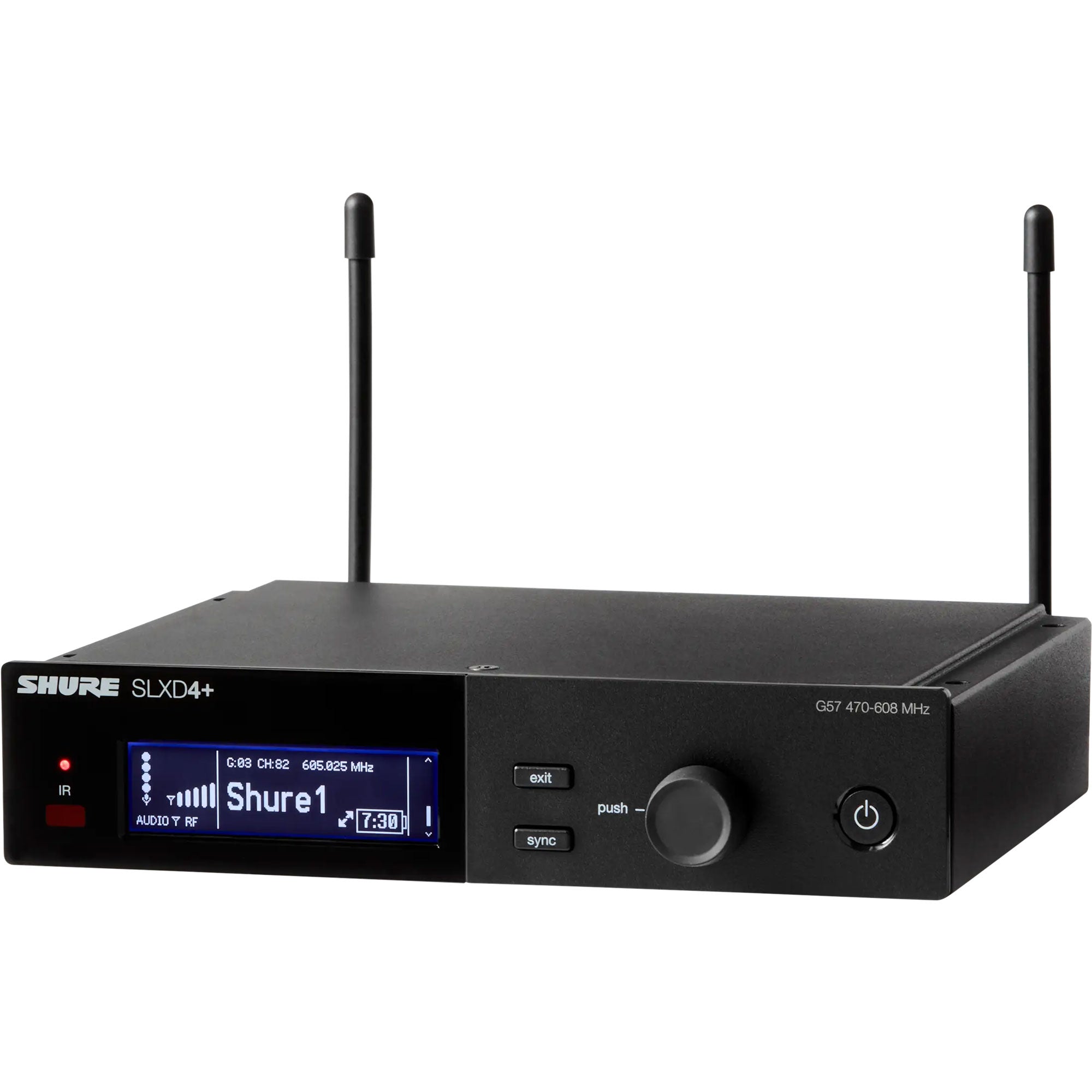 Shure SLXD4+ Digital Wireless Rackmount Receiver (G57: 470-608 MHz)