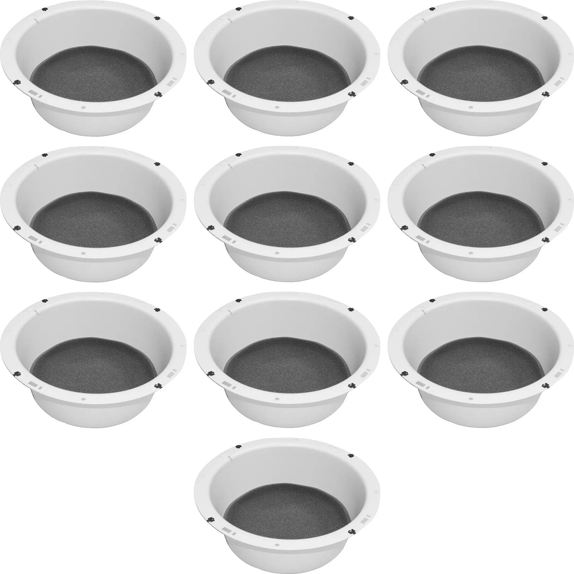 Lowell 8XD4-P Steel Enclosure with Planished Knockout for 8" Speaker, Recessed (10 Pack)