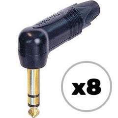 Custom Cable 8x NP3RX-B Black/Gold 90° 1/4