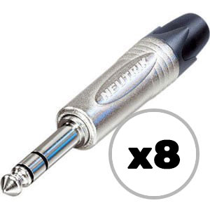 Custom Cable 8x NP3X Silver/Silver 1/4" TRS