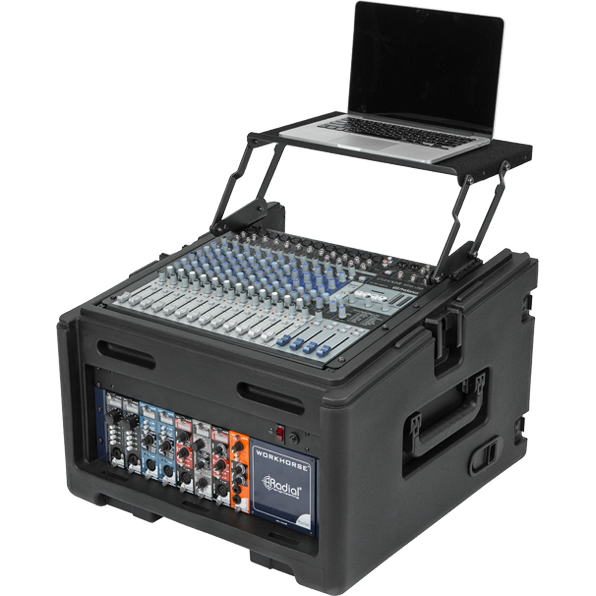 SKB 1SKB-R104W 10x4 Compact Rolling Rack Case (10U x 4U)