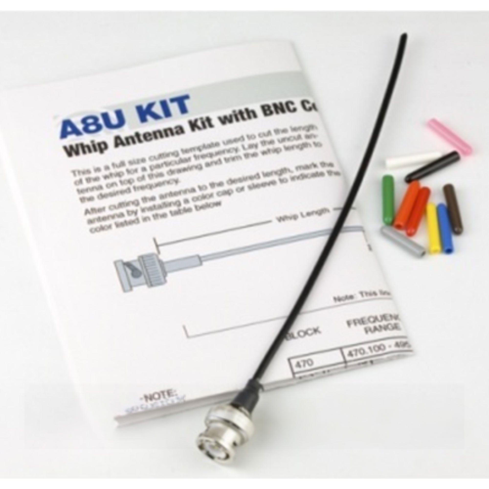 Lectrosonics A8U Kit UHF Whip with BNC Connector (Full Size Cutting Template)